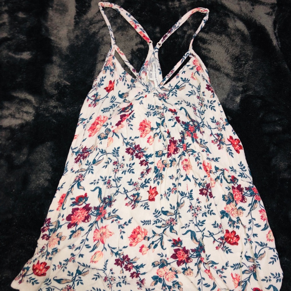 White floral tank top